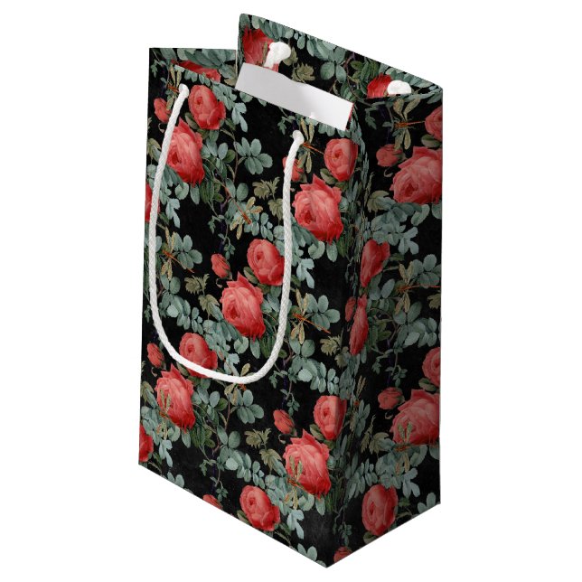 Bolsa De Regalo Pequeña Serie Rosa y libélula (Diseño 15) (Angulo reverso)