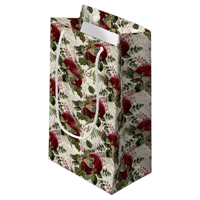 Bolsa De Regalo Pequeña Serie Rosa y libélula (Diseño 7) (Angulo Anverso)