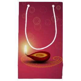Bolsa de regalo pequeña Shiny Happy Diwali Diya