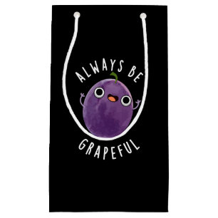 Bolsa De Regalo Pequeña Siempre Sea Grapeante Grapeny Grape Pun Dark BG