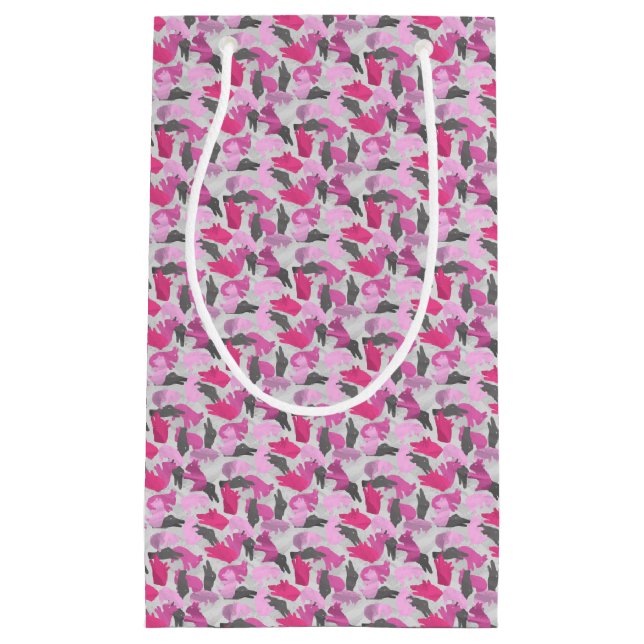 Bolsa De Regalo Pequeña Silhouette Animal Camouflage Pink (Anverso)