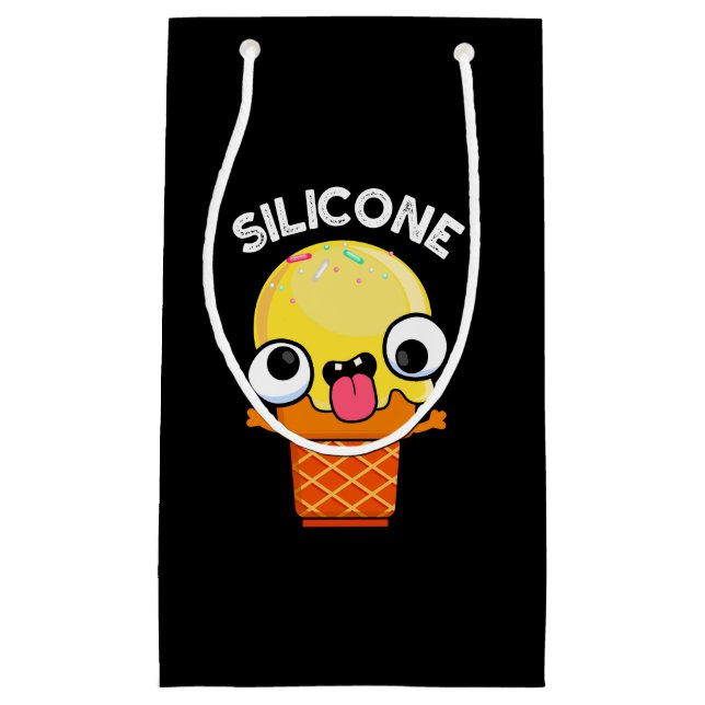 Bolsa De Regalo Pequeña Silicone Funny Ice Cream Cone Pun Dark BG (Anverso)