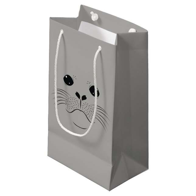 Bolsa De Regalo Pequeña Silueta de la cara de sellado (Angulo Anverso)