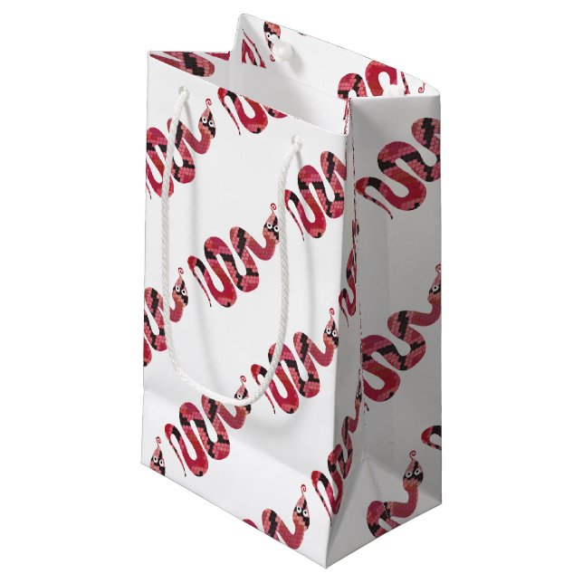 Bolsa De Regalo Pequeña Siluetas negras y rojas (Angulo Anverso)