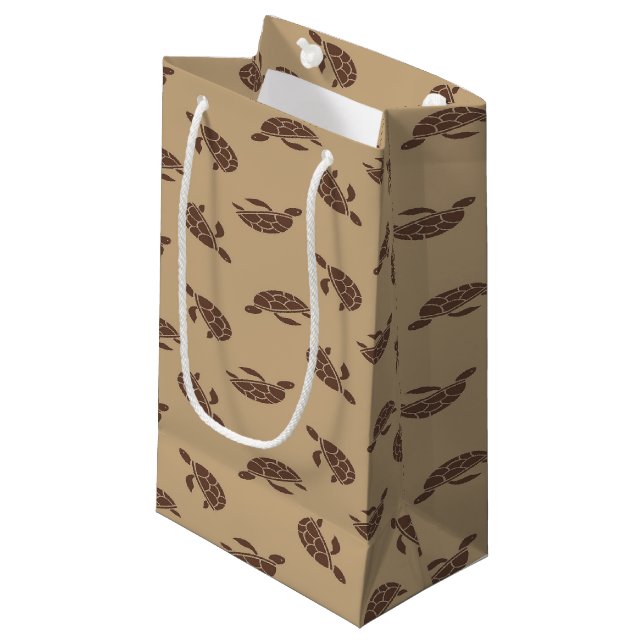 Bolsa De Regalo Pequeña Silva de tortuga marrón (Angulo Anverso)