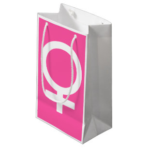 Bolsa De Regalo Pequeña Símbolo color de rosa brillante moderno de Venus