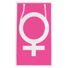 Bolsa De Regalo Pequeña Símbolo color de rosa brillante moderno de Venus