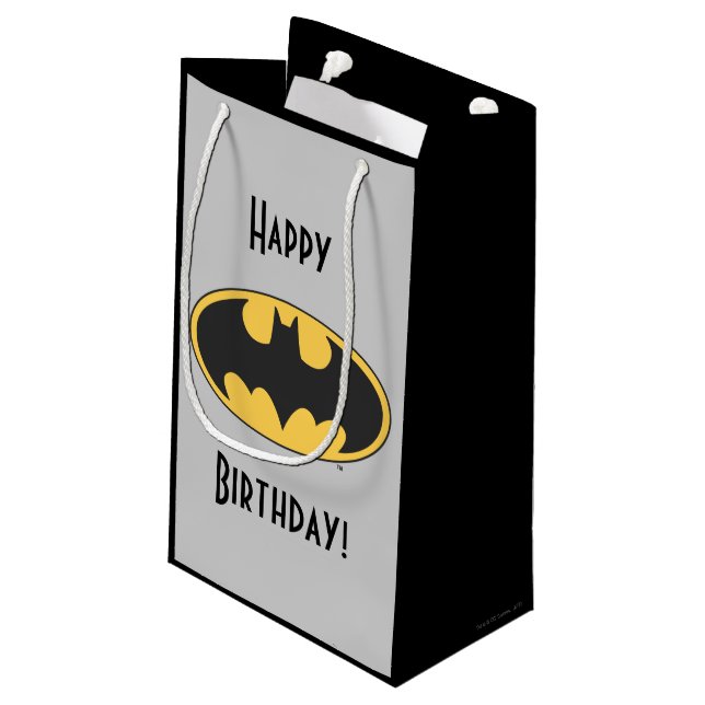 Bolsa De Regalo Pequeña Símbolo de Batman | Logo Ovalado (Angulo reverso)