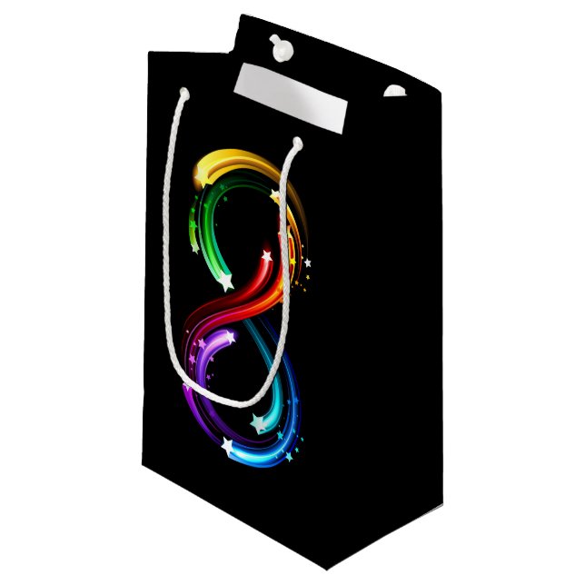 Bolsa De Regalo Pequeña Símbolo de infinito de cometas de arcoíris (Angulo Anverso)