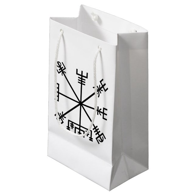 Bolsa De Regalo Pequeña Símbolo de viking de vegvisir (Angulo Anverso)