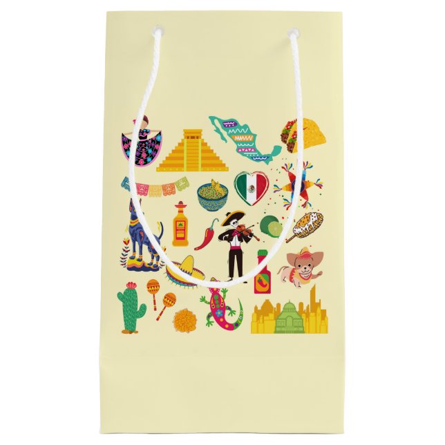 Bolsa De Regalo Pequeña Símbolos de México (Anverso)