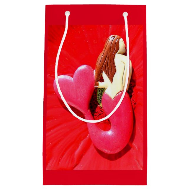 Bolsa De Regalo Pequeña sirenas de cola roja (Anverso)