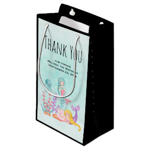 Bolsa De Regalo Pequeña Sirenas y medusas bajo el mar Gracias