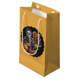 Bolsa De Regalo Pequeña Skeleton Guay malo para el hueso con guitarra