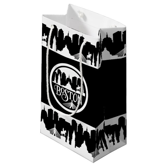 Bolsa De Regalo Pequeña Skyline de Boston (Angulo Anverso)