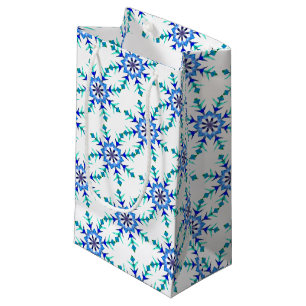 Bolsa De Regalo Pequeña Sm Gift Bag Blue Snowflakes