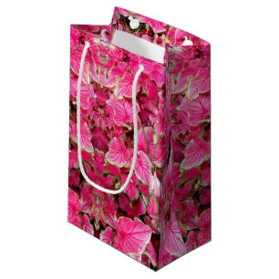 Bolsa De Regalo Pequeña Sm Gift Bag Hojas Rosa