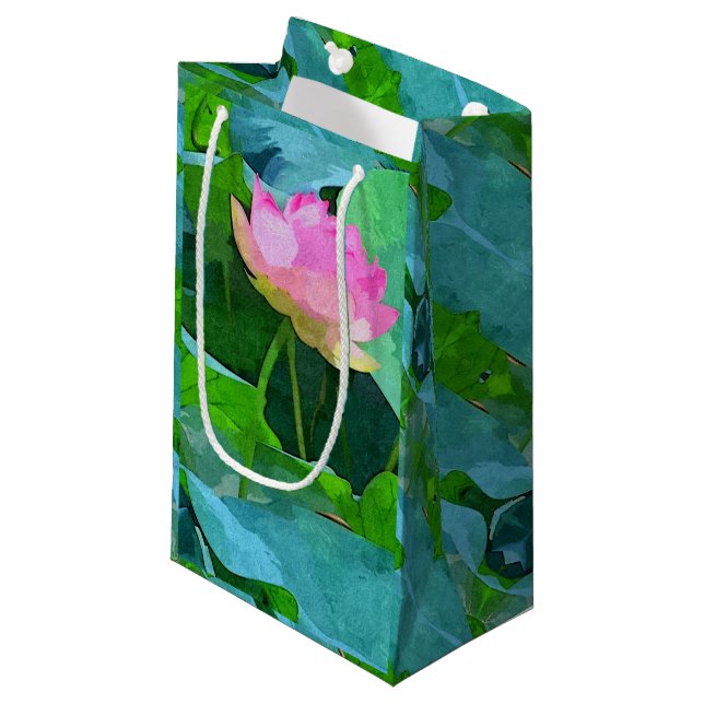 Bolsa De Regalo Pequeña Sm Gift Bag Pink Lotus Resumen (Angulo Anverso)