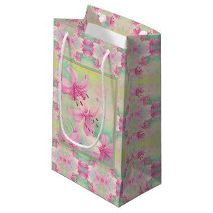 Bolsa De Regalo Pequeña Sm Gift Bag Pink Watercolor Lilis