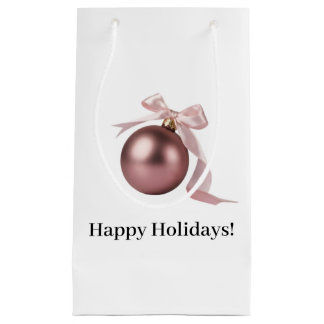 BOLSA DE REGALO PEQUEÑA SMALL DUSTY ROSE HOLIDAY ORNAMENT GIFT BAG