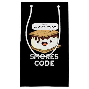 Bolsa De Regalo Pequeña Smores Code Funny Food Pun Dark BG