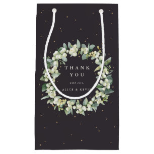 Bolsa De Regalo Pequeña Snowberry+Eucalyptus Navidad/Fiestas Gracias