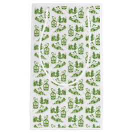 Bolsa De Regalo Pequeña Snowley Navidades Toile | verde