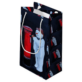 Bolsa De Regalo Pequeña Snowman's Letter to Santa Painting by Alfred Fox