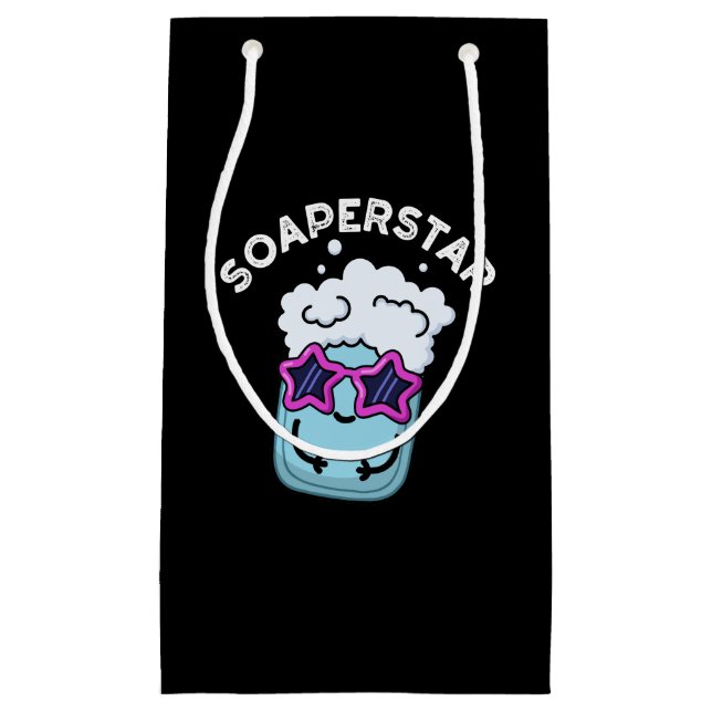 Bolsa De Regalo Pequeña Soaperstar Funny Soap Pun Dark BG (Anverso)
