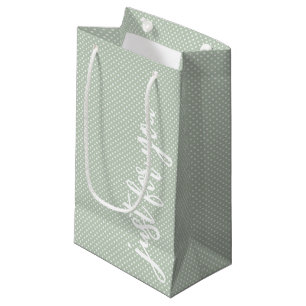 Bolsa De Regalo Pequeña Solo para Ti Verde Salvia Lunares