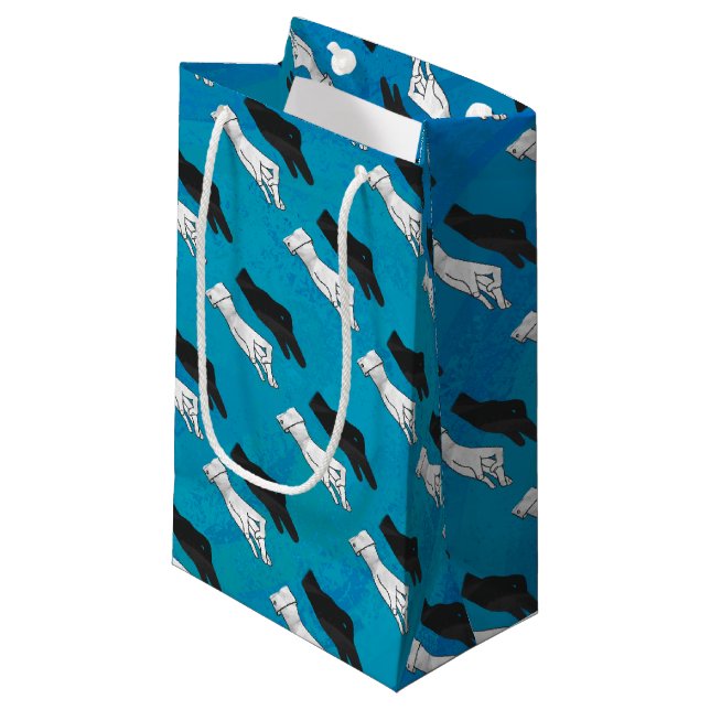 Bolsa De Regalo Pequeña Sombra de pato azul (Angulo Anverso)