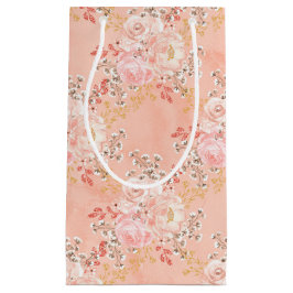 BOLSA DE REGALO PEQUEÑA SOMBRILLAS DE PASTEL DE FLORES ROSAS