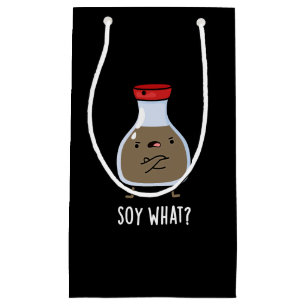 Bolsa De Regalo Pequeña Soy lo gracioso de la salsa de soja Pun Dark BG