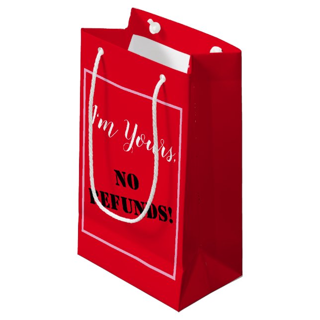 Bolsa De Regalo Pequeña ¡Soy tuyo, SIN DEVOLUCIONES! (Angulo Anverso)
