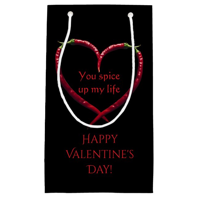 Bolsa De Regalo Pequeña Spicy Chili Pepper Heart (Anverso)