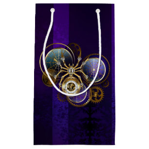 Bolsa De Regalo Pequeña Spider Steampunk sobre fondo morado