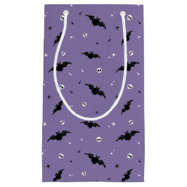 Bolsa De Regalo Pequeña Spooky Bat & Skulls Pattern Halloween Regalo Bag