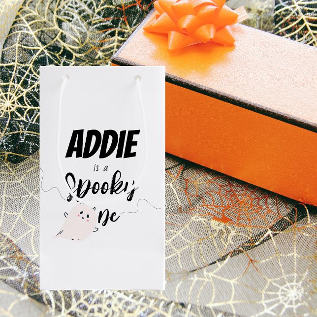 Bolsa De Regalo Pequeña Spooky One | Primer cumpleaños de Halloween | Rosa (Subido por el creador)