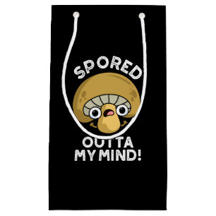 Bolsa De Regalo Pequeña Sport Outta My Mind Funny Mushroom Pun Dark BG