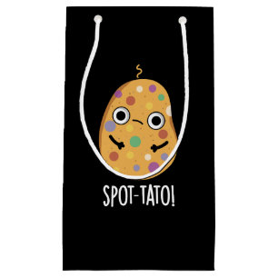 Bolsa De Regalo Pequeña Spot-tato Funny Potato Pun Dark BG