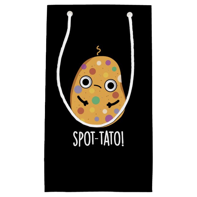 Bolsa De Regalo Pequeña Spot-tato Funny Potato Pun Dark BG (Anverso)