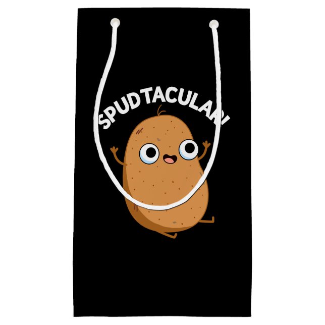 Bolsa De Regalo Pequeña Spudtacular Funny Potato Pun Dark BG (Anverso)