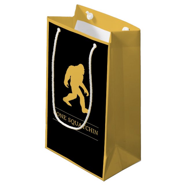 Bolsa De Regalo Pequeña Squatchin ido pie grande divertido Sasquatch (Angulo Anverso)