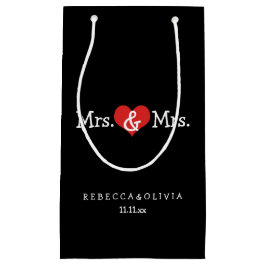 Bolsa De Regalo Pequeña Sra. y Sra. Two Brides Boda Personalizable