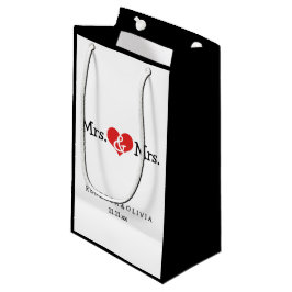 Bolsa De Regalo Pequeña Sra. y Sra. Two Brides Boda Personalizable