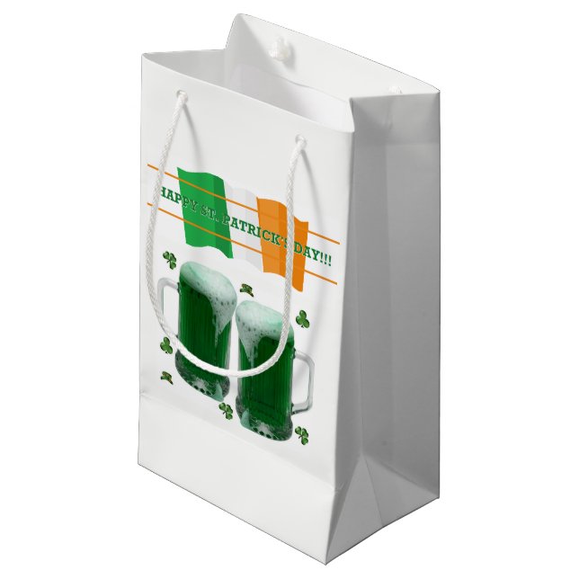 Bolsa De Regalo Pequeña St. Patrick's Day Gift Bag Beer (Angulo Anverso)