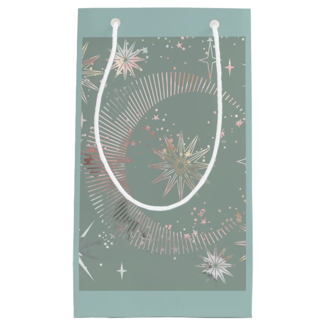 Bolsa De Regalo Pequeña Starburst verde (Anverso)