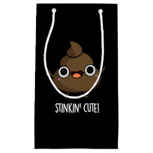 Bolsa De Regalo Pequeña Stinkin Cute Gracioso Poo Pun Dark BG