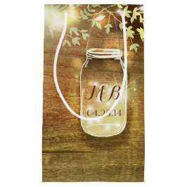 Bolsa De Regalo Pequeña String Lights Mason Jar Rustic Boda