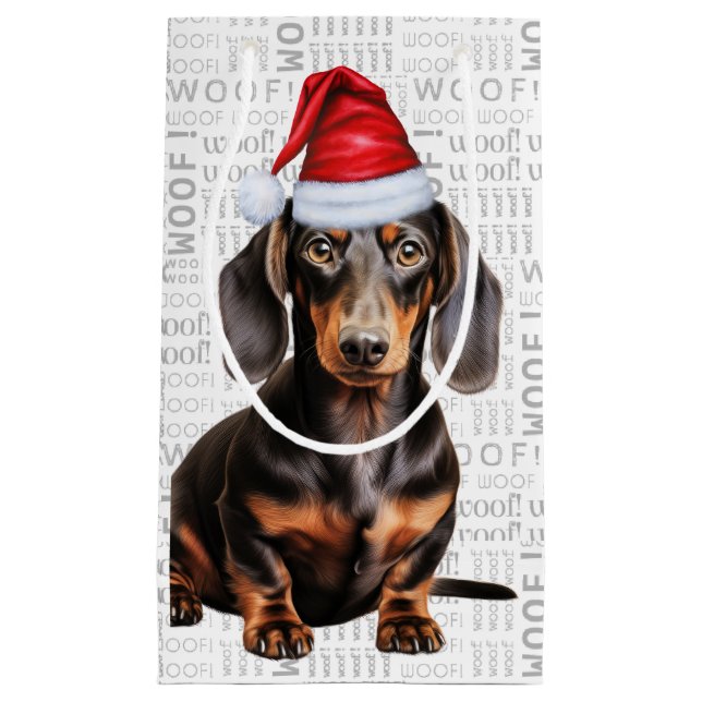 Bolsa De Regalo Pequeña Stylish and Funny Dachshund Lover Christmas (Anverso)